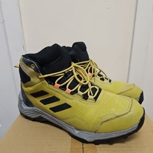 adidas Men’s Mid Hiking Boots – Trail / Outdoor – Yellow Black – Size 10.5